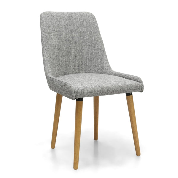 Hawksmoor Capri Flax Effect Grey Weave Dining Chair (Pair)