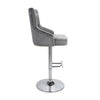 Hawksmoor Grey Brushed Velvet Bar Stool