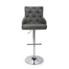 Hawksmoor Graphite Grey Leather Match Luxury Bar Stool