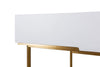 Gillmore Space Alberto Dressing Table White With Brass Accent