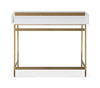 Gillmore Space Alberto Dressing Table White With Brass Accent