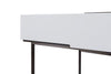 Gillmore Space Alberto Dressing Table White With Dark Chrome Accent