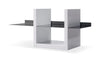 Gillmore Space Alberto Wall Shelf Unit White With Dark Chrome Accent