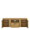 Axton Bronxwood 2 Door 1 Drawer Tall TV Cabinet in Grandson Oak