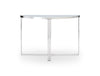 Gillmore Space Finn Demi Lune Console Table White Marble Top & Polished Chrome Frame