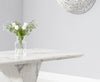 Allen 160cm Ivory White Marble Dining Table