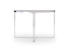 Gillmore Space Finn Demi Lune Console Table Dark Stone Top & Polished Chrome Frame