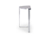 Gillmore Space Finn Demi Lune Console Table Dark Stone Top & Polished Chrome Frame