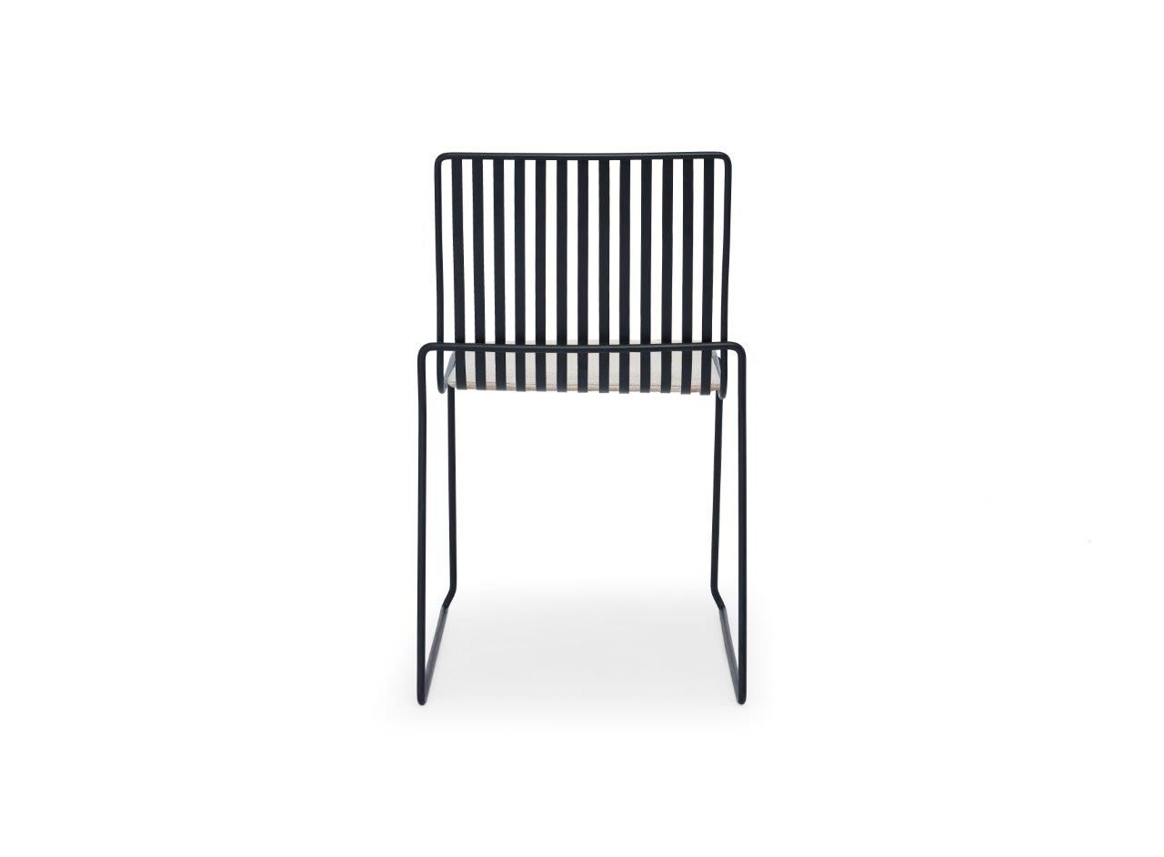 Gillmore Space Finn Stacking Dining Chair Natural Upholstered & Black Frame