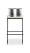 Gillmore Space Finn Bar Stool Natural Upholstered & Black Frame