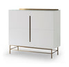 Gillmore Space Alberto Two Door High Sideboard White With Brass Accent