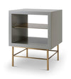 Gillmore Space Alberto Side Table Grey With Brass Accent