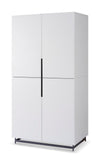 Gillmore Space Alberto Wardrobe White With Dark Chrome Accent