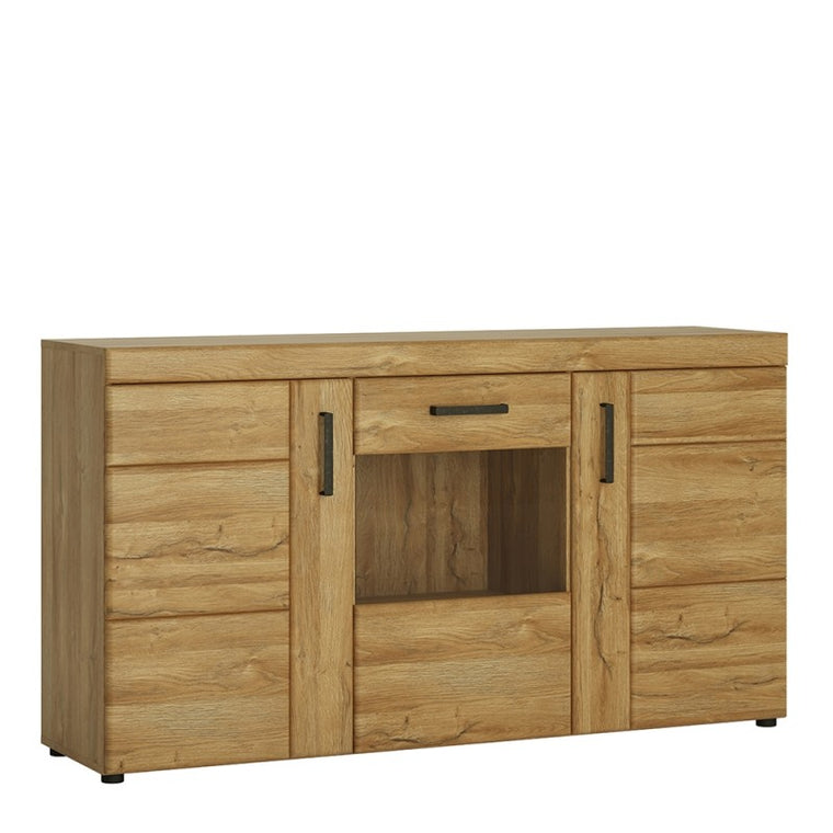 Axton Bronxwood Cortina 3 Door Glazed Sideboard in Grandson Oak