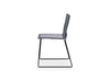 Gillmore Space Finn Stacking Dining Chair Pewter Grey Upholstered & Black Frame