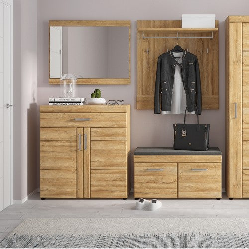 Axton Bronxwood 2 Door Shoe Cabinet In Grandson Oak