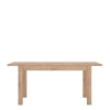 Axton Eastchester Extending Dining Table in Oak + 6 Milan High Back Chair Grey