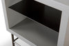 Gillmore Space Alberto Side Table Grey With Dark Chrome Accent