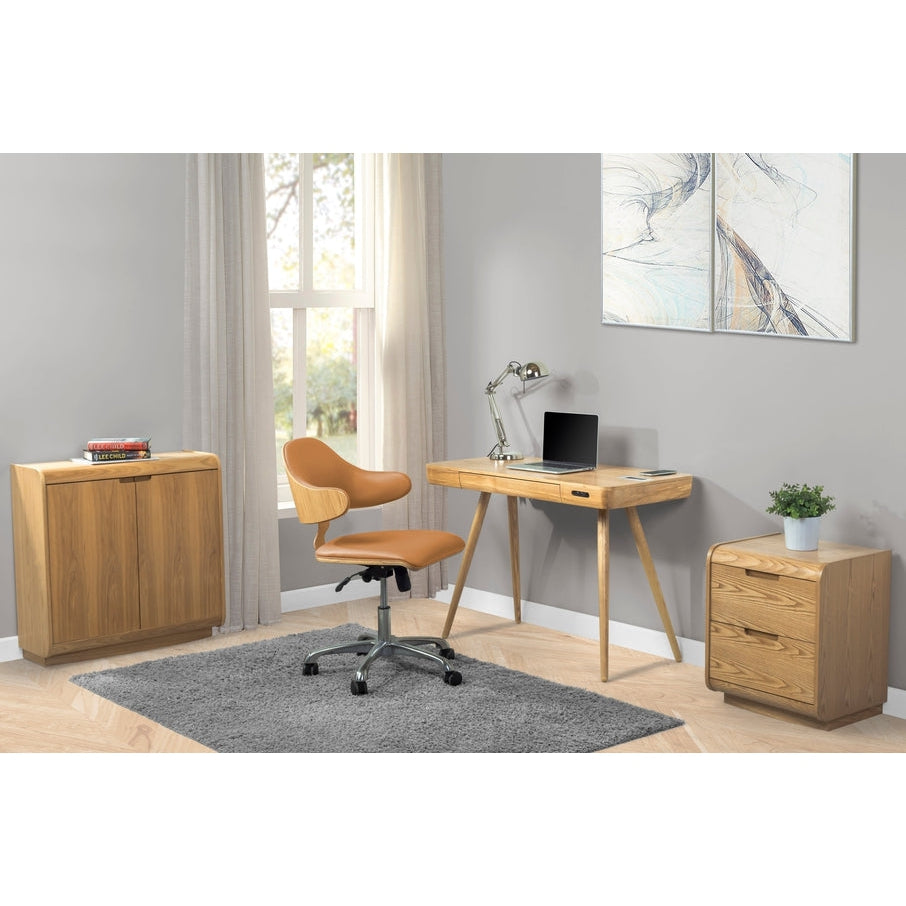 Jual Furnishings Two Drawer Pedestal Oak (Discontinued)