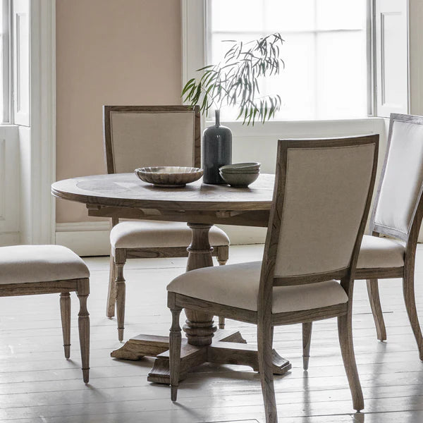 Mayfield Yukon Mindi Ash Wood Round Extending Dining Table