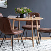 Mayfield Alberta Round Dining Table Oak/Walnut 1000mm