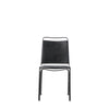 Mayfield Linden Contemporary Dining Chair Black Leather (Pair)