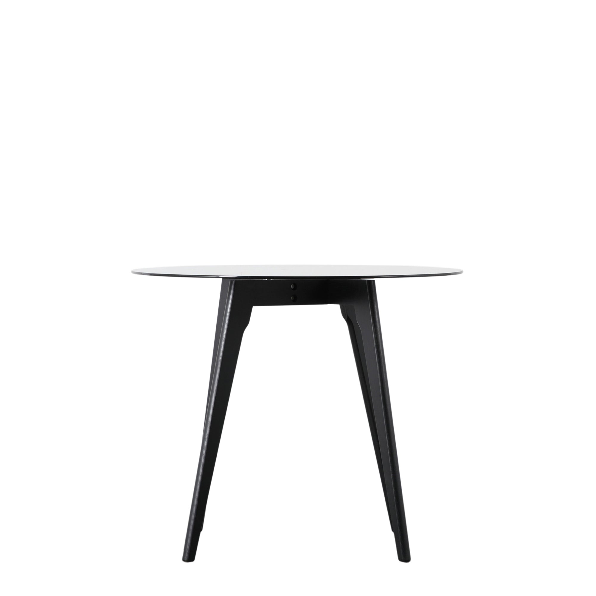 Mayfield Hunstville Round Dining Table Oak with Glass Top 900mm