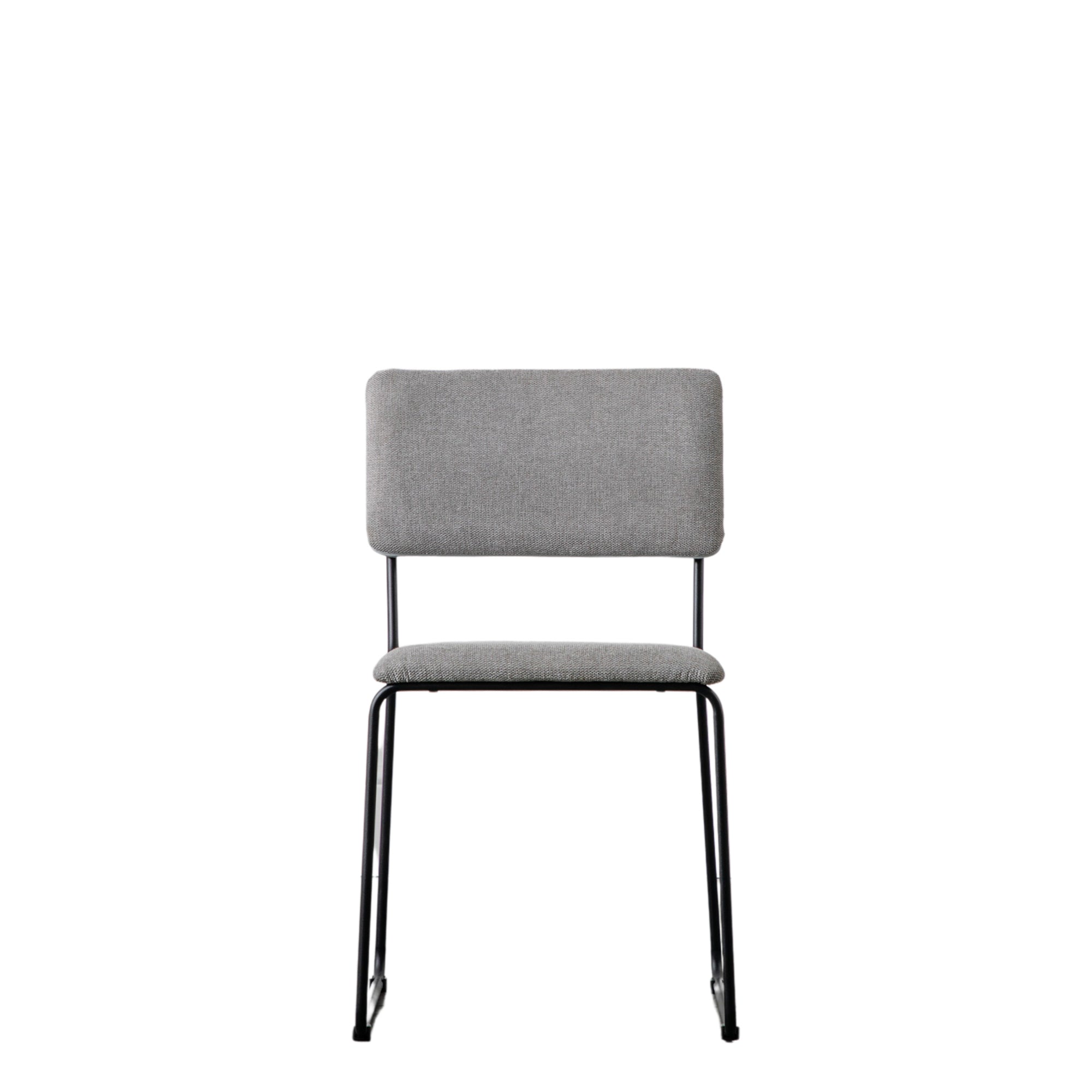 Mayfield Westlock Fabric Dining Chair Black Metal Legs (Pair)