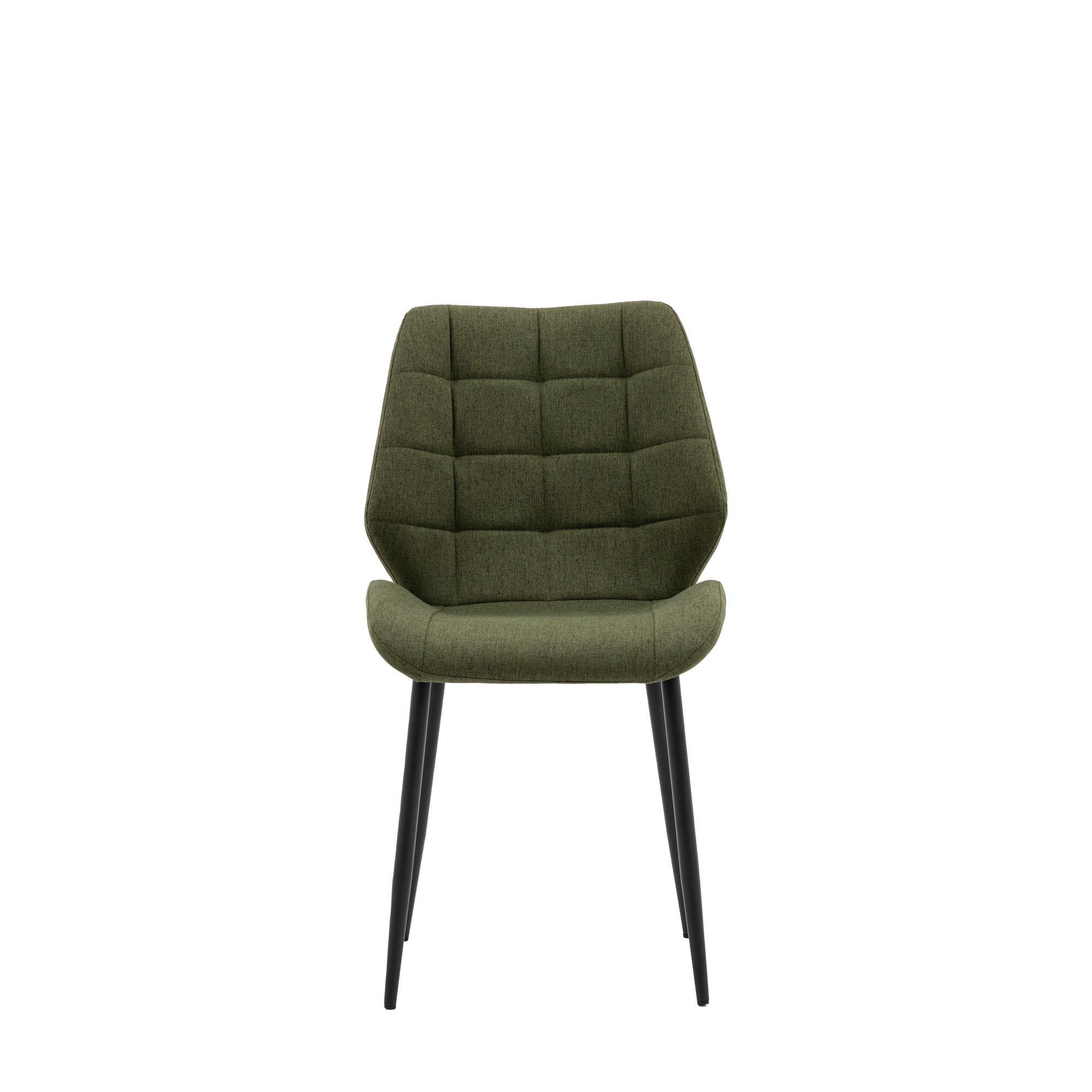 Mayfield Milo Modern Dining Chair Black Metal Legs (Pair)