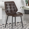 Mayfield Milo Modern Dining Chair Black Metal Legs (Pair)