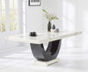 Rivilino 170cm Ivory White Marble Dining Table