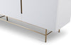 Gillmore Space Alberto Four Door High Sideboard White With Brass Accent