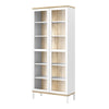 Axton Blauzes Display Cabinet Glazed 2 Doors in White and Oak