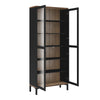 Axton Blauzes Display Cabinet Glazed 2 Doors in Black and Walnut