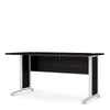 Axton Trinity Desk 150 cm In Black Woodgrain With White Legs