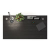 Axton Trinity Desk 150 cm In Black Woodgrain With White Legs