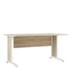 Axton Trinity Desk 150 cm In Oak With White Legs