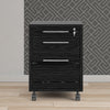 Axton Trinity Mobile file Cabinet In Black Woodgrain