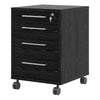 Axton Trinity Mobile Cabinet In Black Woodgrain