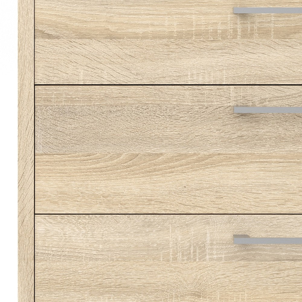 Axton Trinity Bookcase 4 Shelves with 2 Drawers + 2 File Drawers In Oak