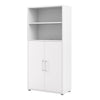 Axton Trinity Bookcase 4 Shelves with 2 Doors in White