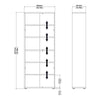 Axton Trinity Bookcase 5 Shelves with 2 Drawers and 2 Doors in White