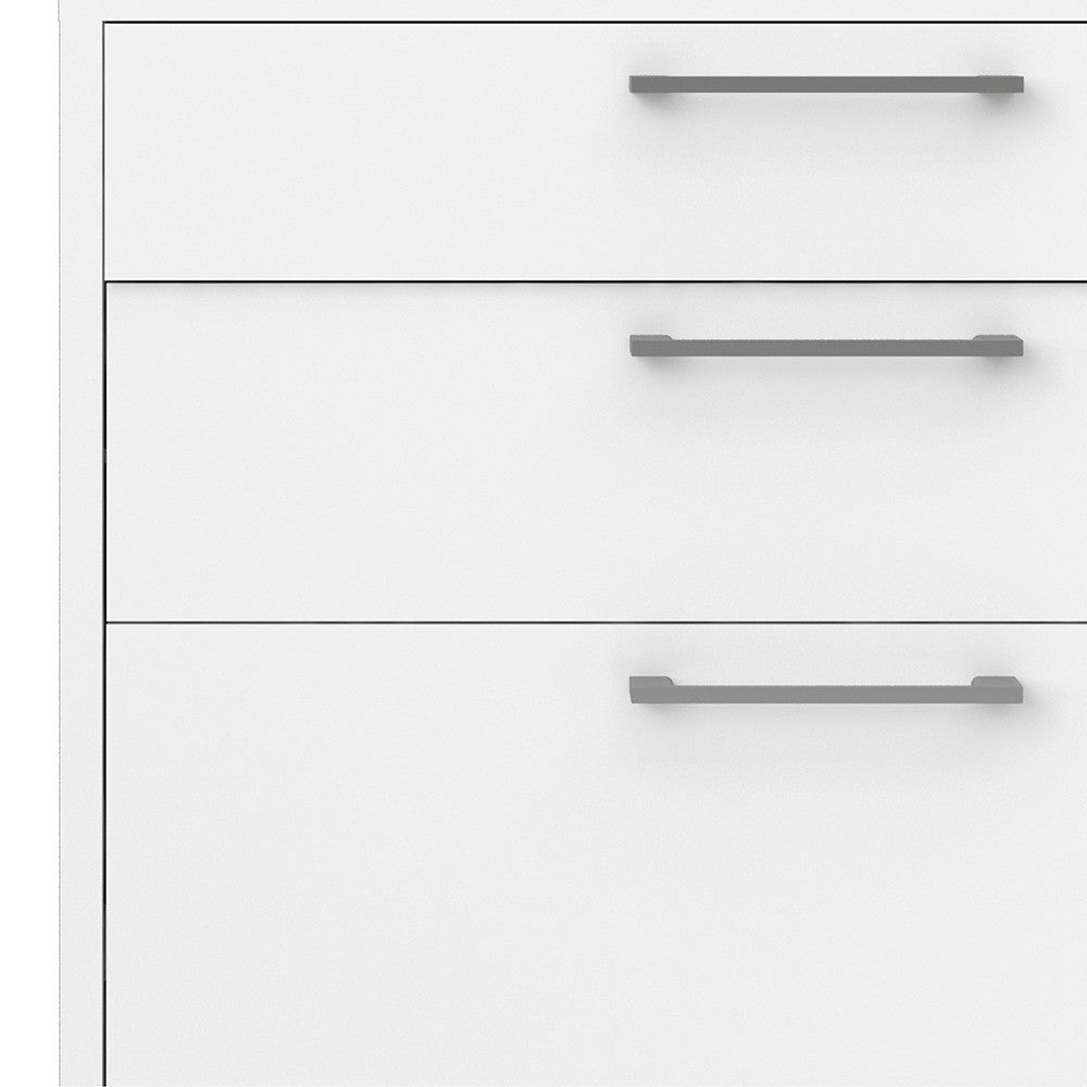 Axton Trinity Bookcase 5 Shelves with 2 Drawers + 2 File Drawers In White