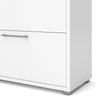 Axton Trinity Bookcase 2 Shelves with 2 Drawers + 2 File Drawers in White