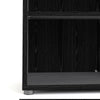 Axton Trinity Bookcase 2 Shelves in Black woodgrain