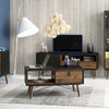 Axton Longwood TV-Unit 1 Door + 1 Drawer In Matt Black Walnut