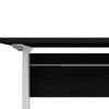 Axton Trinity Desk 150 cm In Black Woodgrain With Height Adjustable Legs With Electric Control In White