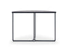 Gillmore Space Finn Demi Lune Console Table Dark Stone Top & Black Frame