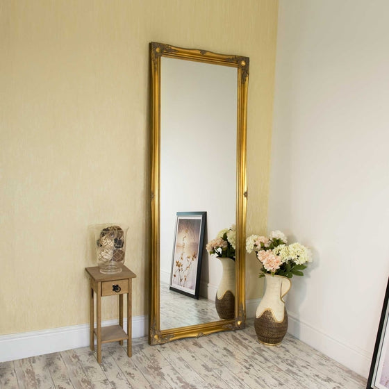 Carrington Vintage Gold Baroque Antique Design Full Length Mirror 198 x 76 CM