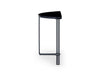 Gillmore Space Finn Demi Lune Console Table Black Glass Top & Black Frame